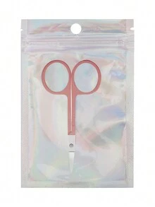 1 pieza Tijeras de cejas, tamaño mini, para cejas y pestañas, empaquetado individualmente, tijeras de belleza, tijeras de colores - Multicolor - Ver 12