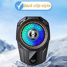 1 件黑色半导体制冷手机背夹散热器 LED 温度显示风扇，适用于游戏、娱乐和持久冷却，适用于静音游戏电子竞技游戏配件、手机散热器 - 黑色 - 查看 10