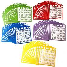 100 piezas de cartas de bingo de colores - opción ideal para un juego de mesa divertido e interactivo en fiestas, Bingo Danvers, Jaula de Bingo, Hojas de Bingo, Juegos para Adultos, Juegos de Fiesta, Bingo, Bingo, Juegos de Mesa, Juego de Bingo - Multicolor - Ver 3