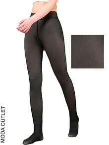 Mayas afelpadas para mujer de tiro alto y  completo - Negro - Ver 2