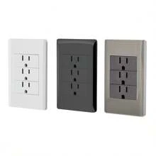 Placa armada negra 3 contactos 1 módulo, Lisboa, Volteck - Negro - Ver 1