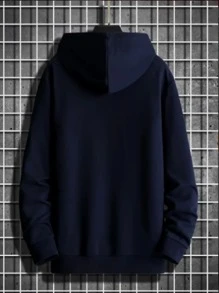 Men Hoodies - Màu xanh hải quân - Xem 2
