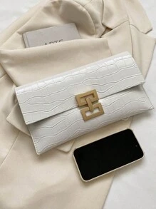 Nuevo artículo Bolso de hombro y de mano versátil de estilo lujoso y de peso ligero - Blanco - Ver 5