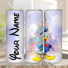 1 chiếc cốc thép không gỉ hình chuột hoạt hình cổ điển 20oz, vịt Donald, Pluto, hình trụ in nhiều màu có nắp và ống hút, giữ ấm/lạnh, thích hợp làm quà tặng cho gia đình/bạn bè vào dịp sinh nhật, giáng sinh - phong cách 2 - Xem 1