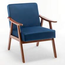 Classic Mid Century Modern Accent Chair With Durable Square Metal Frame