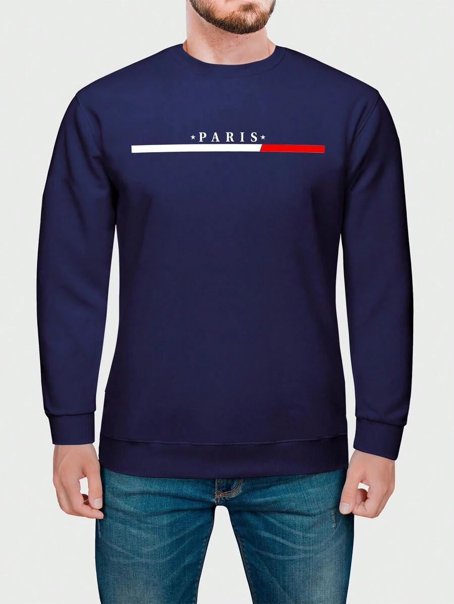 Men Hoodies - Màu xanh hải quân - Xem 1