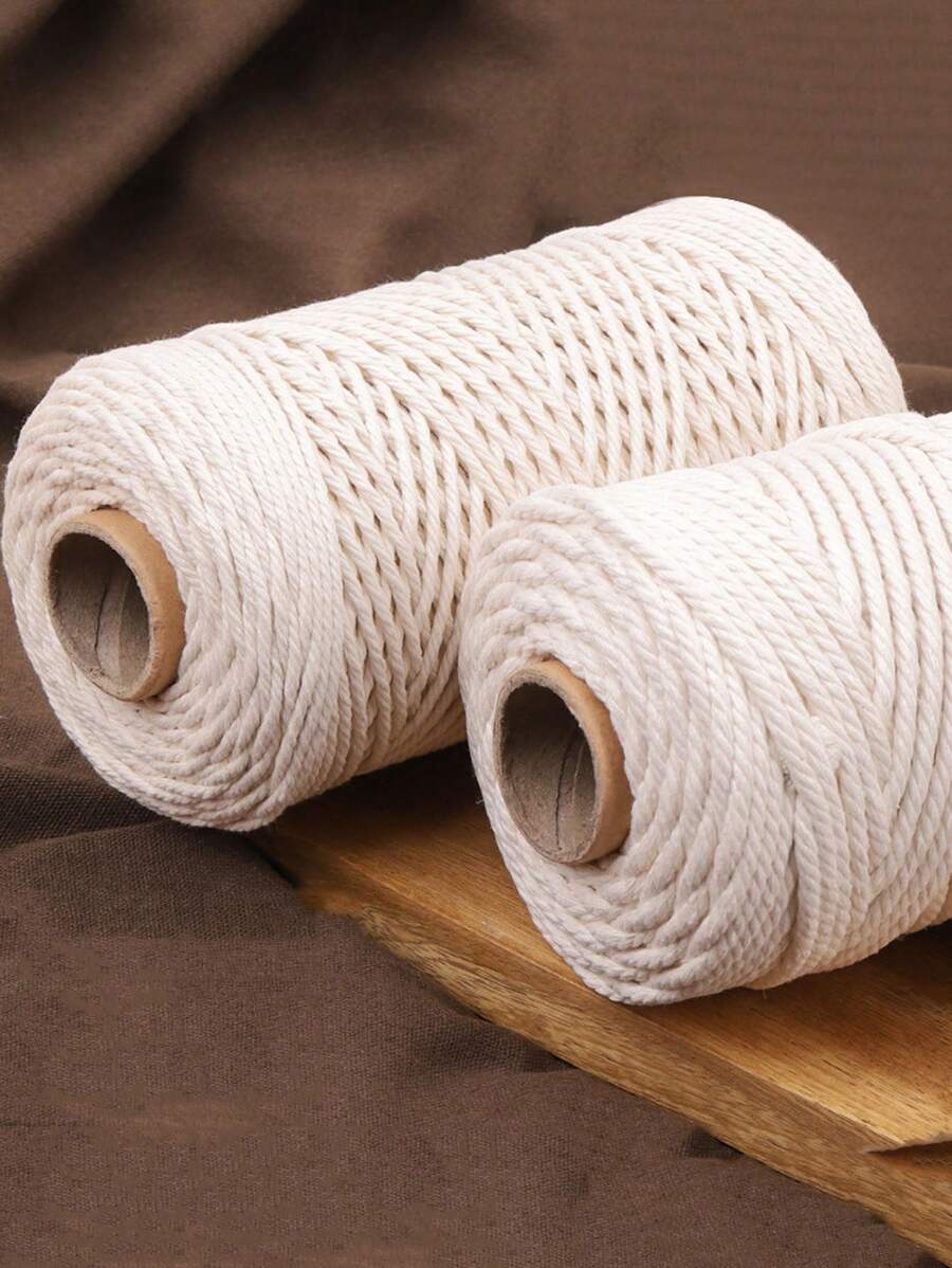 1pc-2mm * 200m White Rope Is Used For Cooking Food Safety Crafts Baker Kitchen Butcher Meat Turkey Sausage Baking Gift Packaging Gardening Hand Wrapped Zongzi Rope Binding Rope - White - View 1