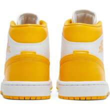 Nike Jordan 1 Mid 白色大学金 (W) (BQ6472-117) 女款尺码 6-12 - 黃色 - 查看 5