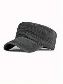 1Pc Unisex Casual Vintage Flat Cap For Everyday Adventure – Versatile Cadet Style Baseball Hat - Flat Cap - View 9