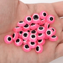 100入組8mm橢圓形眼形樹脂串珠，魔眼魅力零件，適用於珠寶項目的DIY手工耳環、手鍊、項鍊配件 - Evil Eye Beads - 查看 14