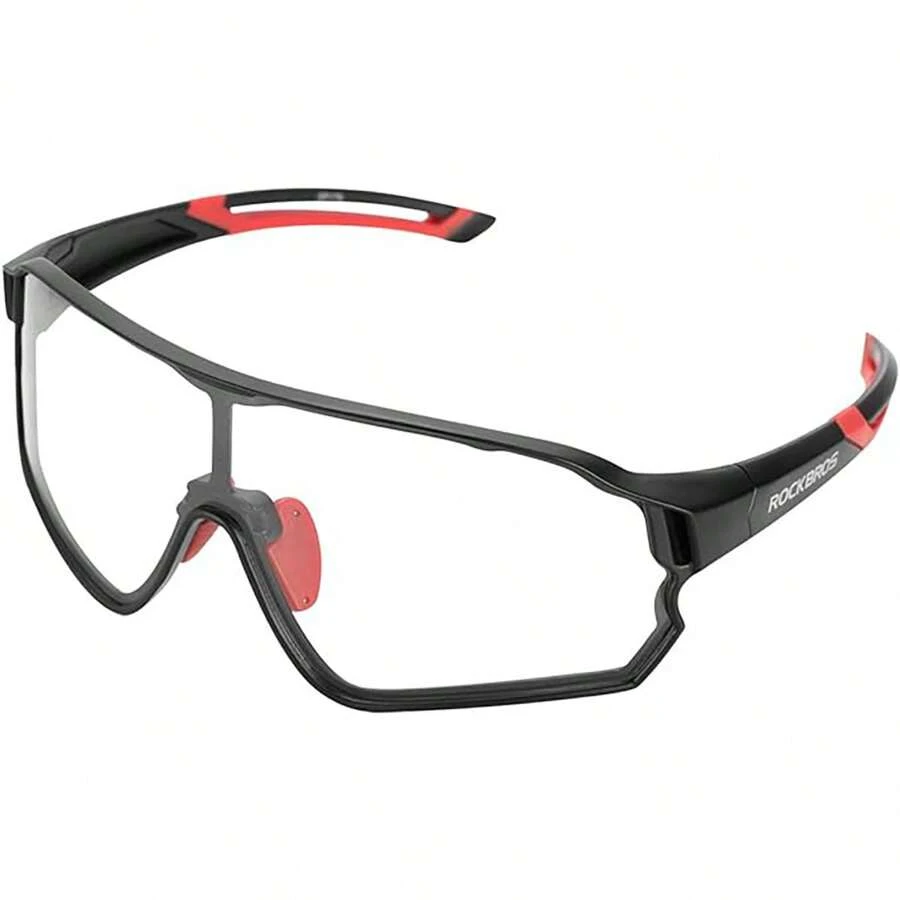 ROCKBROS Occhiali da sole fotocromatici Donna Uomo Occhiali da ciclismo UV400 Lenti fotocromatiche trasparenti per ciclismo, motociclismo, guida, corsa, pesca, golf, ciclismo all'aperto - nero - Visualizzare 1