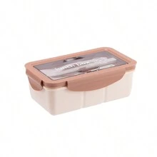 1 件 32 盎司午餐盒，分体午餐盒，办公室午餐盒，可用于微波炉和洗碗机，密封便携式学生午餐盒，配有筷子、叉子、勺子等学校用品，返校 - 彩色 - 查看 14