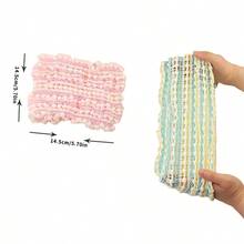 1 Stück gestricktes breites Stirnband, dehnbares Haarband zum Gesicht waschen und schminken, für den Außenbereich - Verschiedenfarbig - Übersicht 3