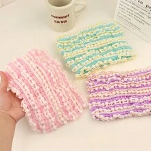 1 Stück gestricktes breites Stirnband, dehnbares Haarband zum Gesicht waschen und schminken, für den Außenbereich - Verschiedenfarbig - Übersicht 1