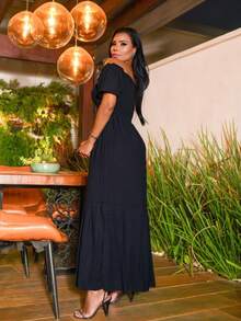 Women Dresses - Đen và đỏ - Xem 3