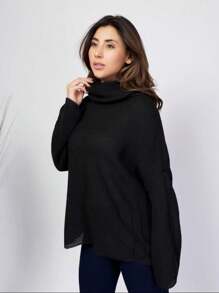 Women Knit Tops - màu đen - Xem 2