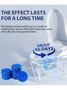 Toilet Cleaning Deodorizing Disinfecting Fragrant Cleaning Tablets Effervescent - Blue - View 4
