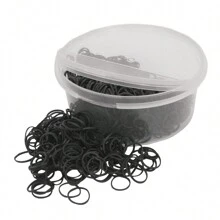 Lincoln Plaiting Bands In Half Open Container (Black) - Black - View 1