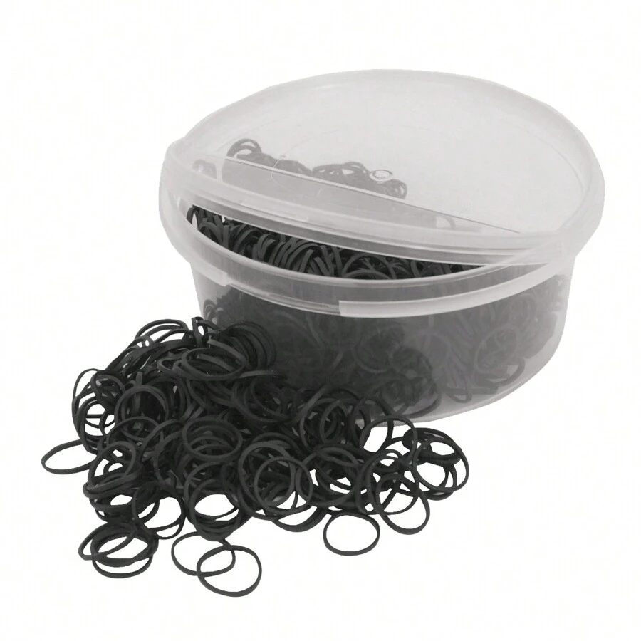 Lincoln Plaiting Bands In Half Open Container (Black) - Black - View 1