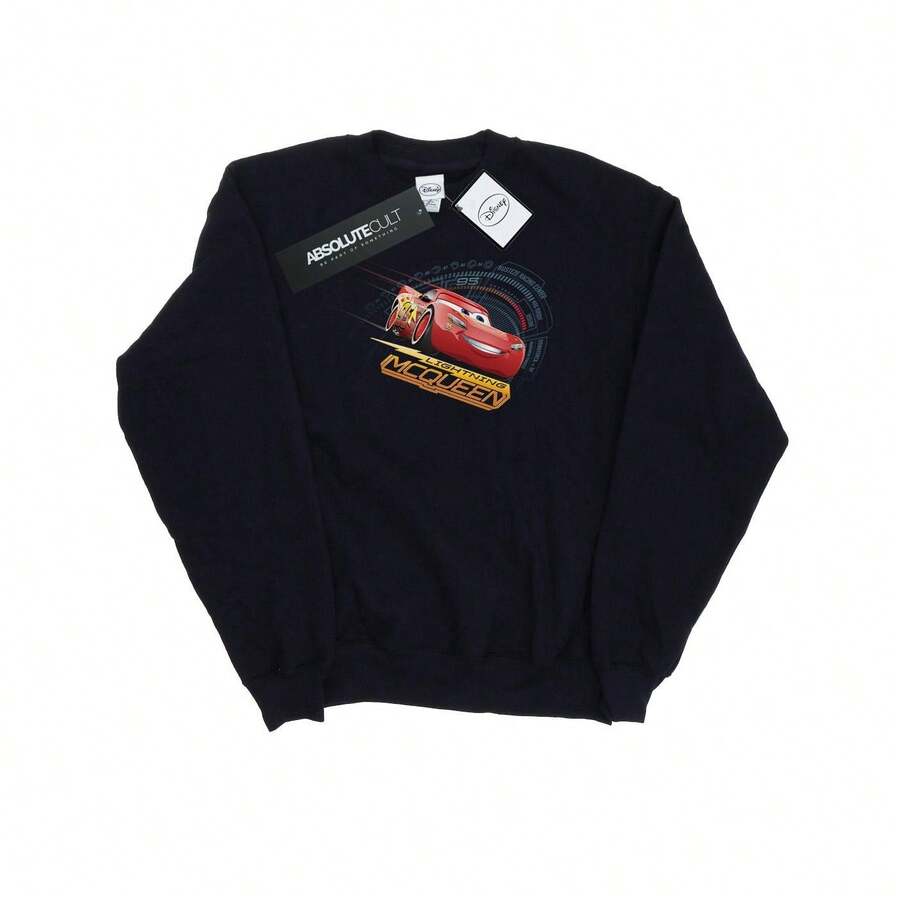 Disney Sudadera para mujeres / señoras con el rayo Mcqueen de Cars (Negro)