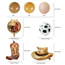 1 bộ bóng bay trang trí tiệc theo chủ đề cao bồi miền Tây, bóng bay cao su lá nhôm hình mũ cao bồi, Giáng sinh - Nhiều màu - Xem 5