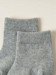 6/10/12 Pairs Unisex Baby/Toddler Mid-Calf Socks, Minimalist Style Neutral Infant Socks