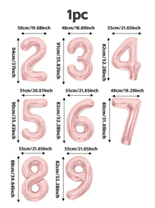 131件組 32吋玫瑰金數字1-9馬卡龍彩虹乳膠氣球，多色圓形馬卡龍氣球，適用於嬰兒派對、婚禮與派對裝飾 - 彩色 - 查看 3