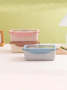 1 件 32 盎司午餐盒，分体午餐盒，办公室午餐盒，可用于微波炉和洗碗机，密封便携式学生午餐盒，配有筷子、叉子、勺子等学校用品，返校 - 彩色 - 查看 5