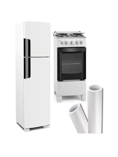 Adesivo Decorativo Branco Fosco Geladeira 1mx50cm