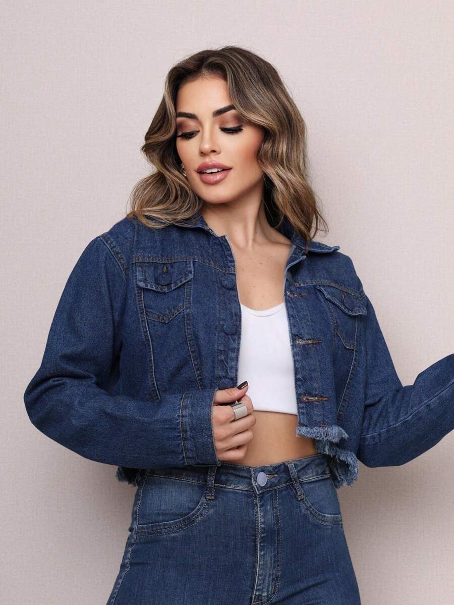 Women Denim Jackets & Coats - Rửa trung bình - Xem 1