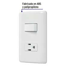 Placa armada contacto e interruptor sencillo, Volteck Basic - Blanco - Ver 4