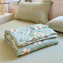 1入組多功能皮膚友好柔軟洗過的夏季空調被，適用於小睡、臥室空調、汽車、禮物（不含枕套） - 橄欖綠 - 查看 7