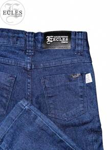 Young Boys Pants - 深色水洗藍 - 查看 6