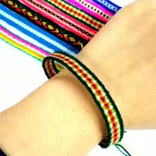 kit 12-24-36 Pulseiras Pano Reggae Jamaica Hippie Praia -- Cores Diversas - Colorida - Visão 4