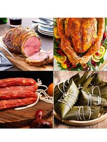 1pc-2mm * 200m White Rope Is Used For Cooking Food Safety Crafts Baker Kitchen Butcher Meat Turkey Sausage Baking Gift Packaging Gardening Hand Wrapped Zongzi Rope Binding Rope - White - View 2