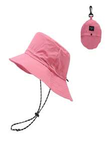 防水快干桶帽，可摺疊收納袋，適用於登山戶外男女防曬夏季薄款水盆帽 - 收納包包帽 - 查看 10