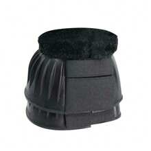 HyIMPACT SnugFit Fleece Topped Over Reach Boots (One Pair) (Black) - Black - View 1