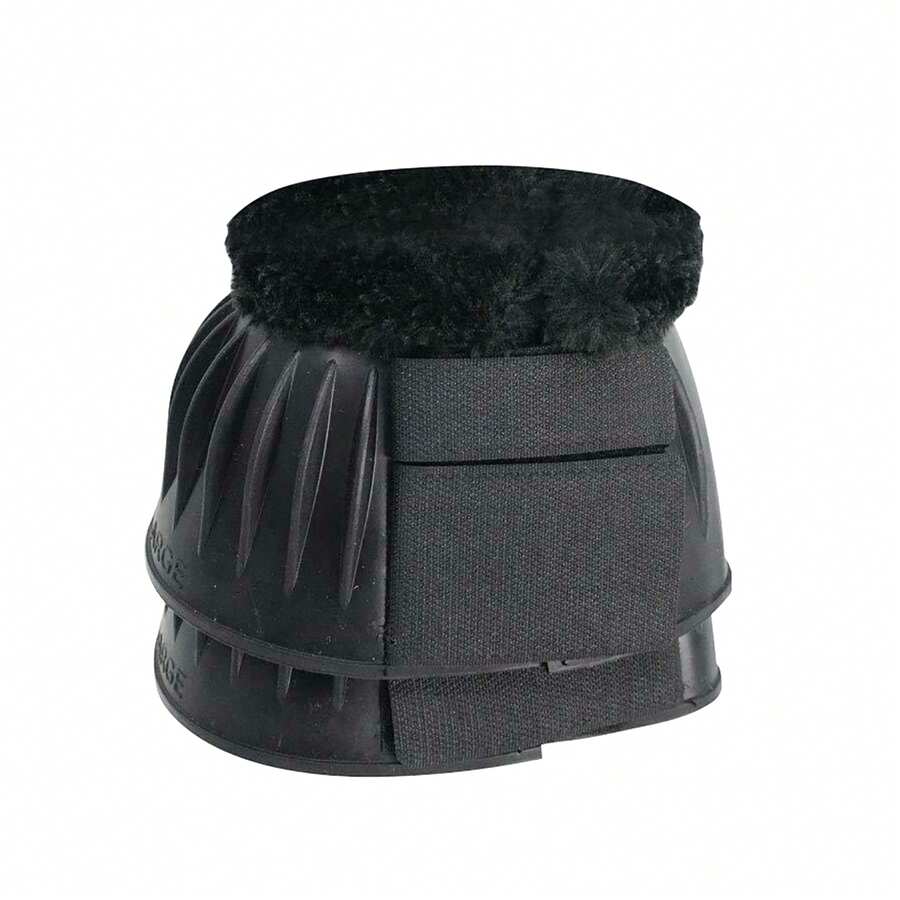 HyIMPACT SnugFit Fleece Topped Over Reach Boots (One Pair) (Black) - Black - View 1