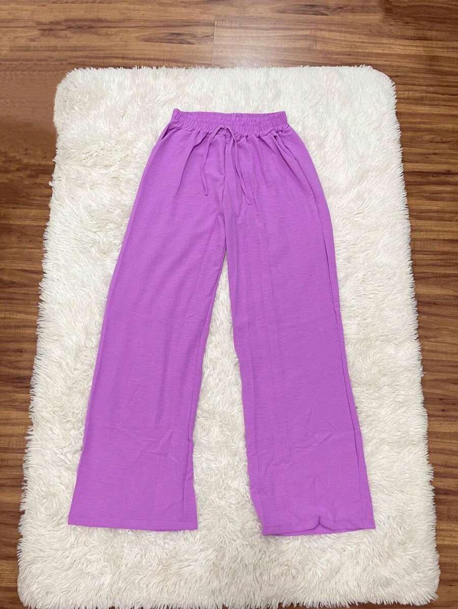 Women Pants - 淡紫色 - 查看 1