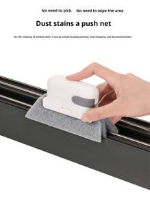 1個窗溝清潔刷，窗溝清潔工具，清潔溝槽的小刷子，清潔窗台縫隙刷 - 灰色 - 查看 4