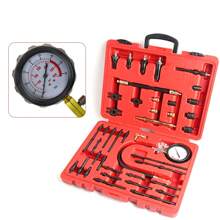 Compression Tester Compression Tester For Petrol Engines Cars Lorries Gauge Tester Pressure Loss Tester Test Set Measuring Device Universal And Engine Engine Compression Automotive Kit Engine - 紅色 - 查看 6
