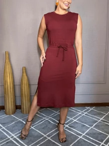 Women Dresses - 鏽棕色 - 查看 5