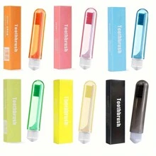 1pc Travel Foldable Toothbrush, Portable Toothbrush With Toothbrush Box, Practical Travel Accessories - Multicolor - View 2