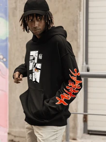 Men Sweatshirts - 黑色 - 查看 3