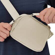 Unisex Fanny Pack With Adjustable Strap Small Waist Pouch - Màu Khaki - Xem 5