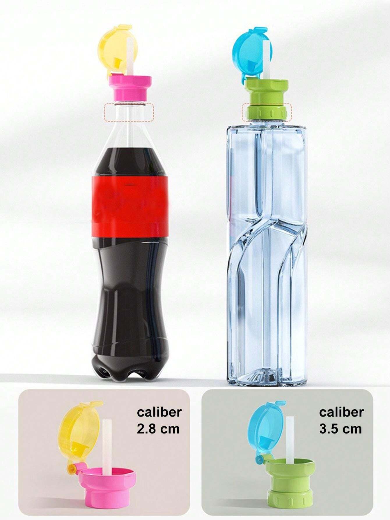 New Mineral Water Bottle Cap, With Straw Lid Conversion Head, ChokingProof Portable LeakProof