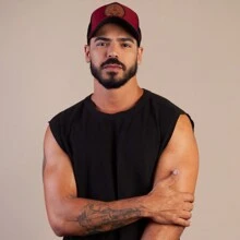 Men Beret Hats - 酒紅色 - 查看 2