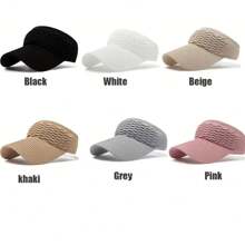 1pc Summer Women's Casual Elastic Knitted Cap, BreathableEmpty Top Sunshade Hat Outdoor Sports Hat Sun Hat Golf Beach Hat Beach Essential