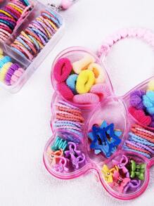 1pc Girls Cute Flower, Butterfly, Candy, Bow-Knot, Square Transparent Handle Clip, Hair Towel Ring, Mini Claw Hair Clip Headpiece Accessories, Suitable For Daily, Vacation, Party, Gift For Kids (Color Random)