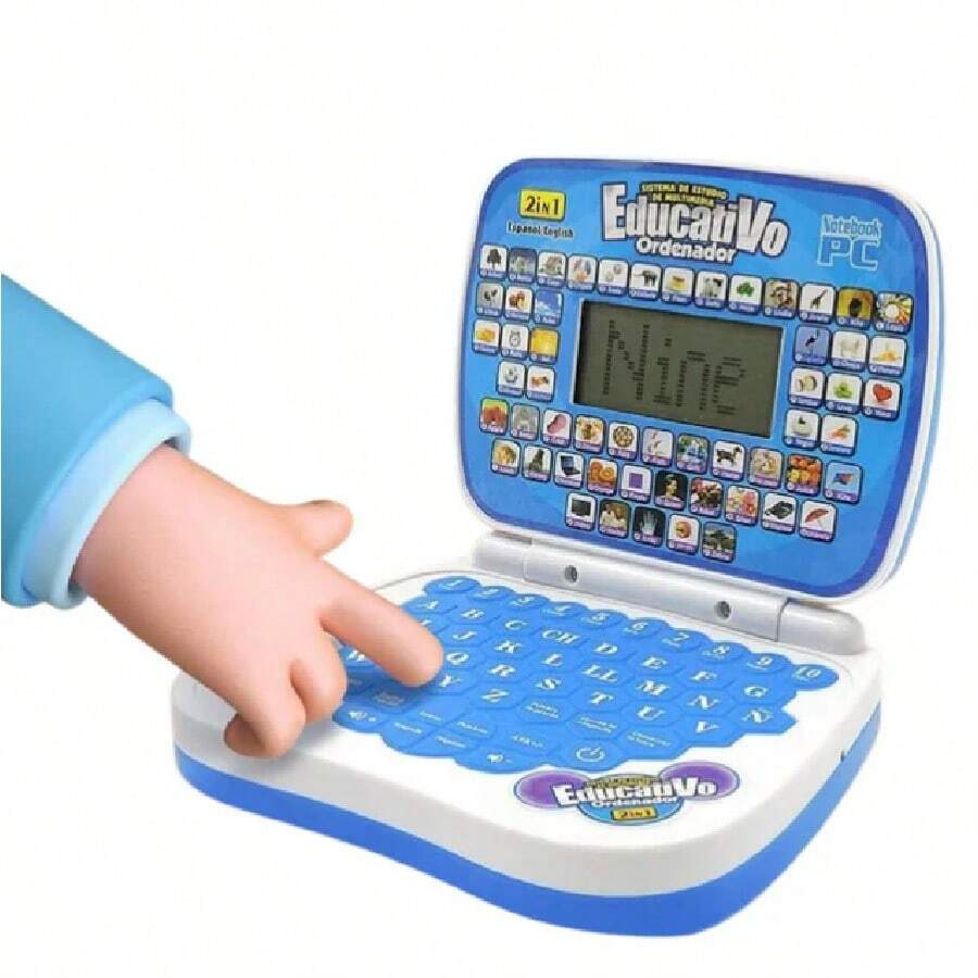Computadora Juguete Para Niños Laptop Didáctica Interactiva - Azul - Ver 1